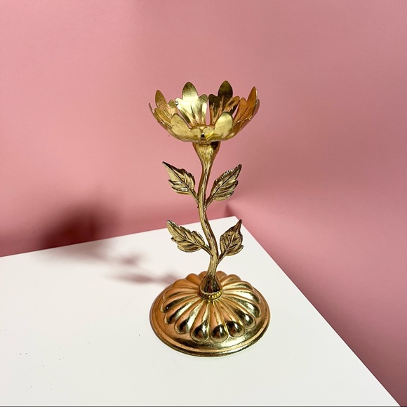 Vintage flower candle holder